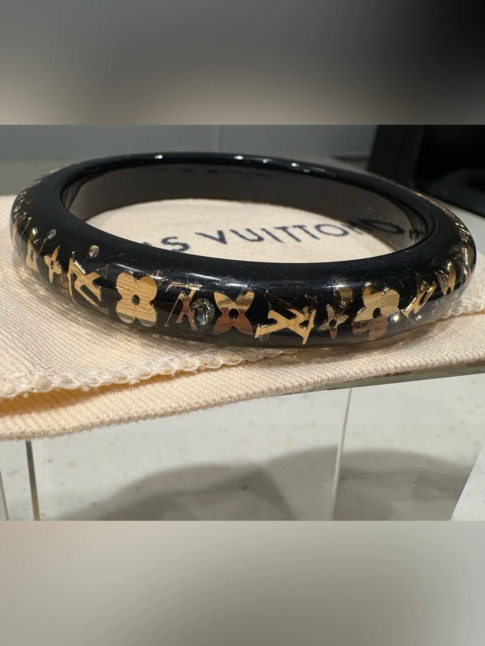 Authentic LV Black Inclusion Bracelet